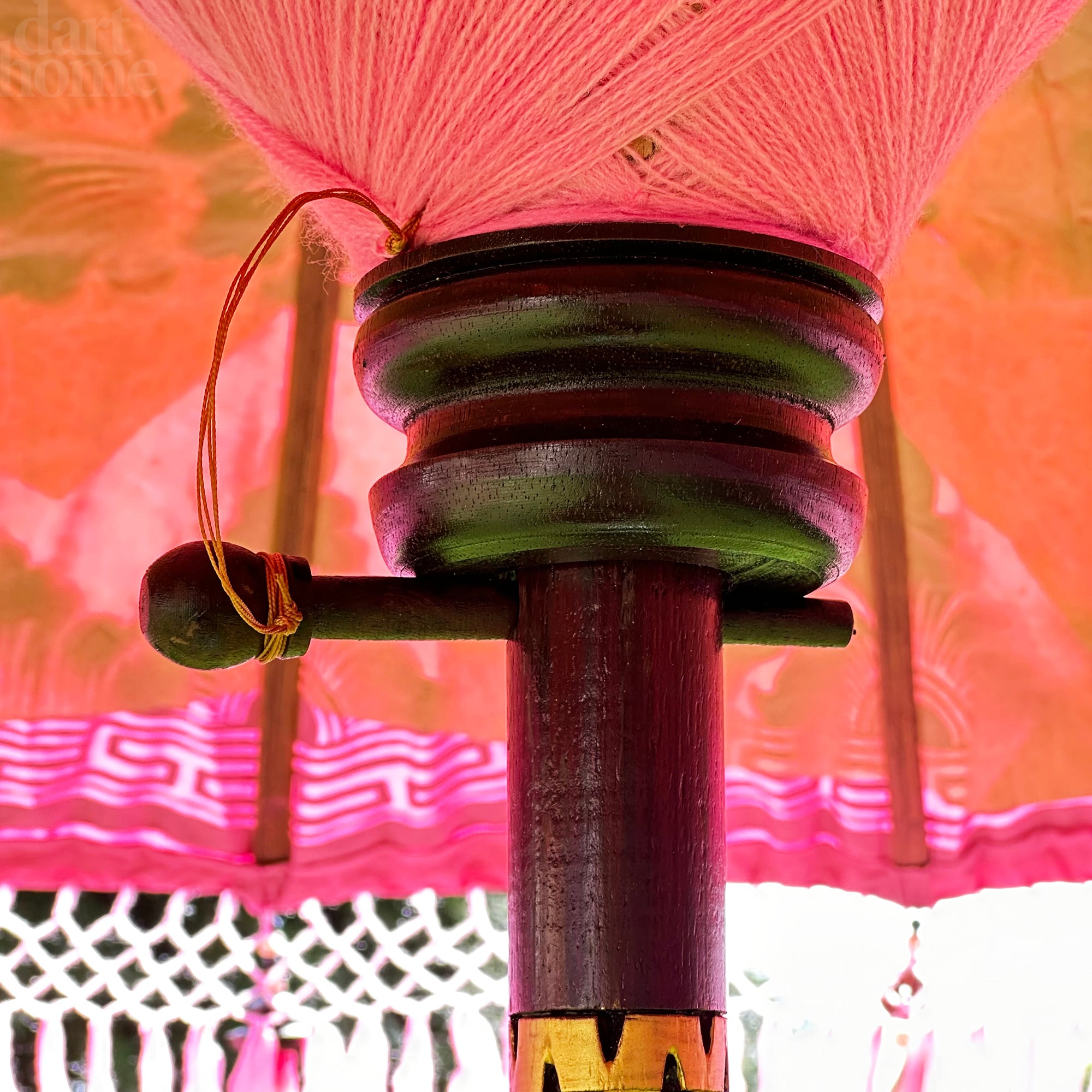 Pink And Gold Bali Sun Parasol 2m