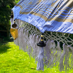 Lilac And Gold Bali Sun Parasol 2m