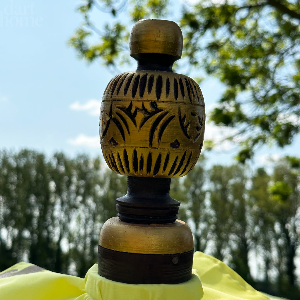 Gelber und goldener Bali-Sonnenschirm, 2 m