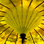 Gelber und goldener Bali-Sonnenschirm, 2 m