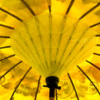 Gelber und goldener Bali-Sonnenschirm, 2 m