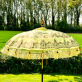 Gelber und goldener Bali-Sonnenschirm, 2 m