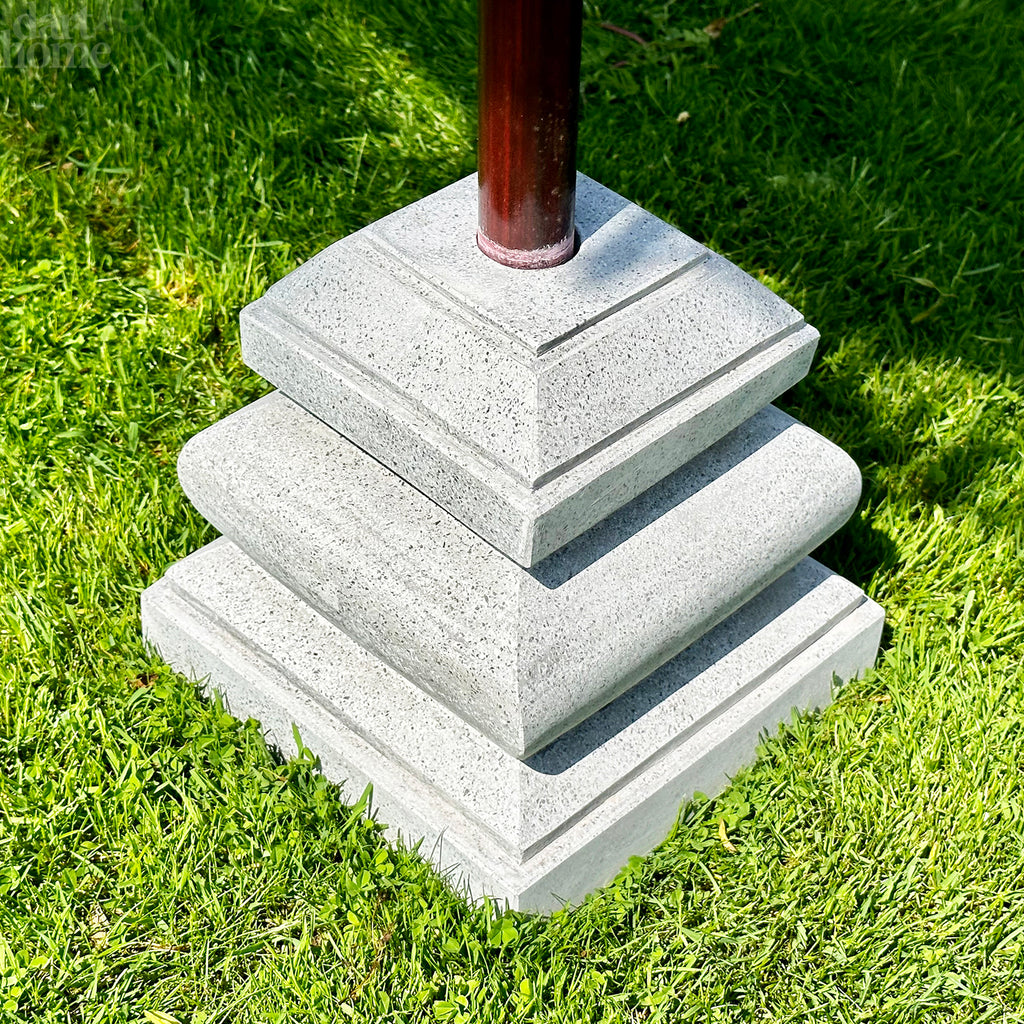 Grauer Terrazzo-Bali-Sonnenschirmständer, 18 kg