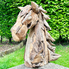 Teak Root Horse Head Sculpture