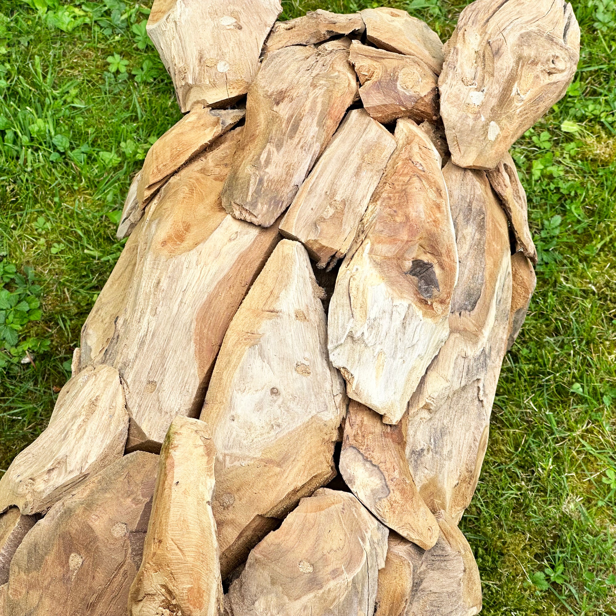 Teak Root Baby Pig Sculpture