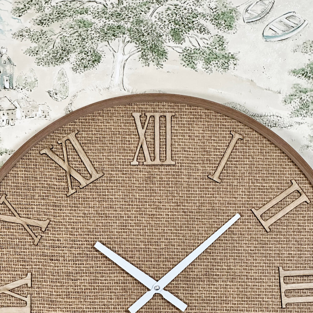 Woven Rattan Wall Clock
