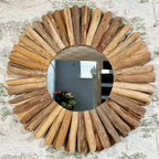 Driftwood Round Mirror 80cm