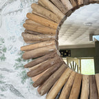 Driftwood Round Mirror 80cm