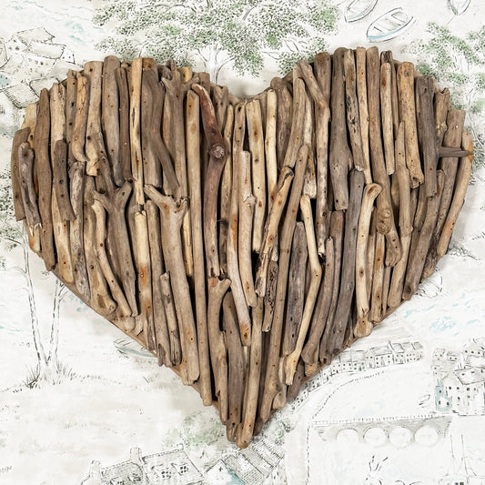 Large Driftwood Love Heart Sculpture