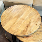 Set Of 3 Mango Wood Nesting Coffee Tables