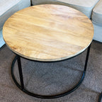 Set Of 3 Mango Wood Nesting Coffee Tables