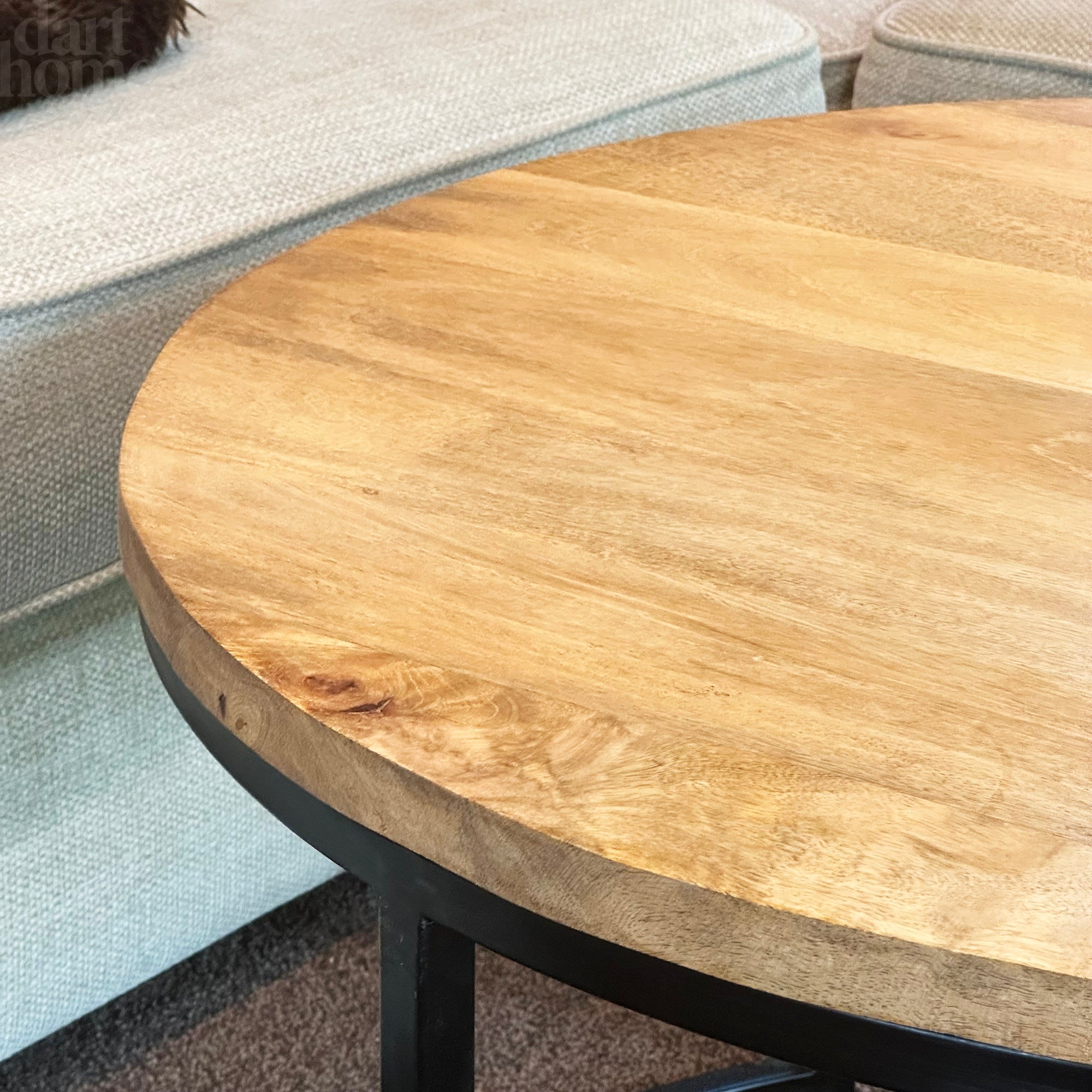 Set Of 3 Mango Wood Nesting Coffee Tables