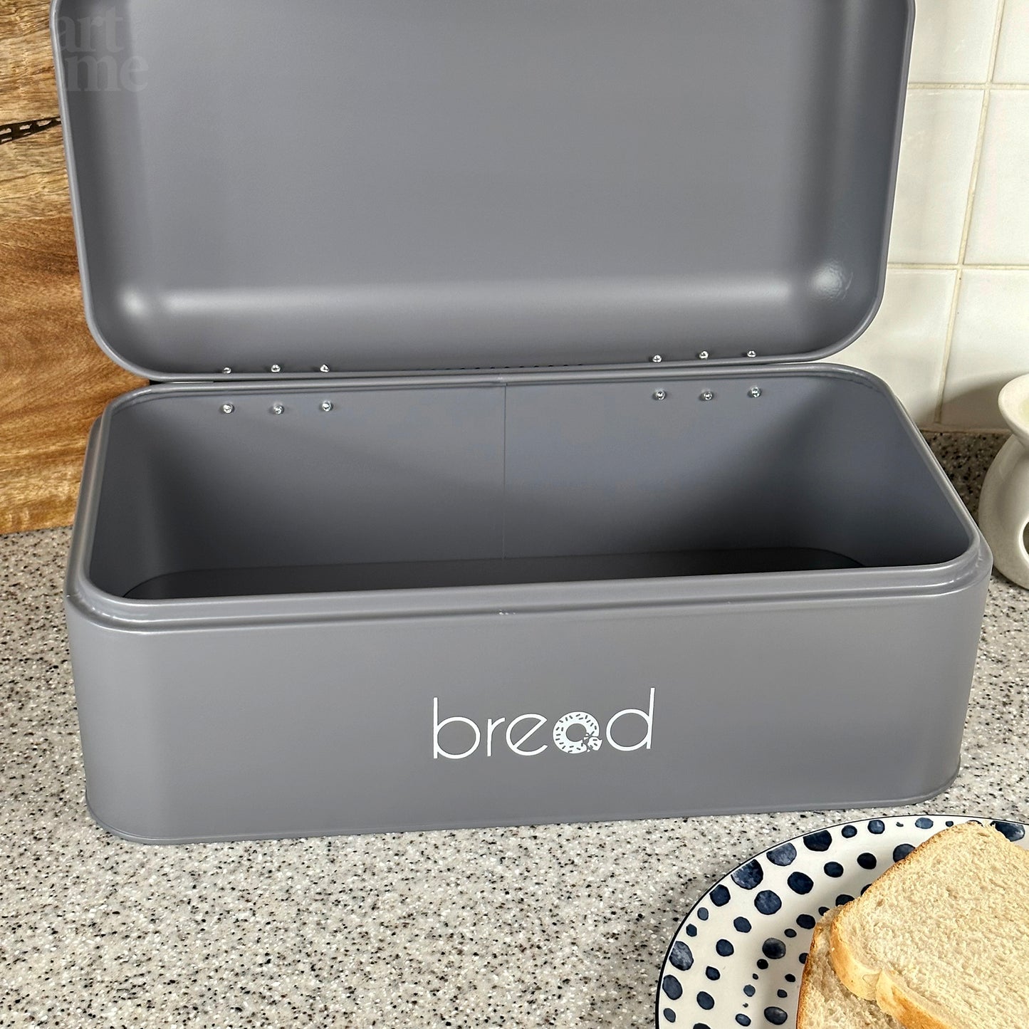 Matt Grey Bread Bin