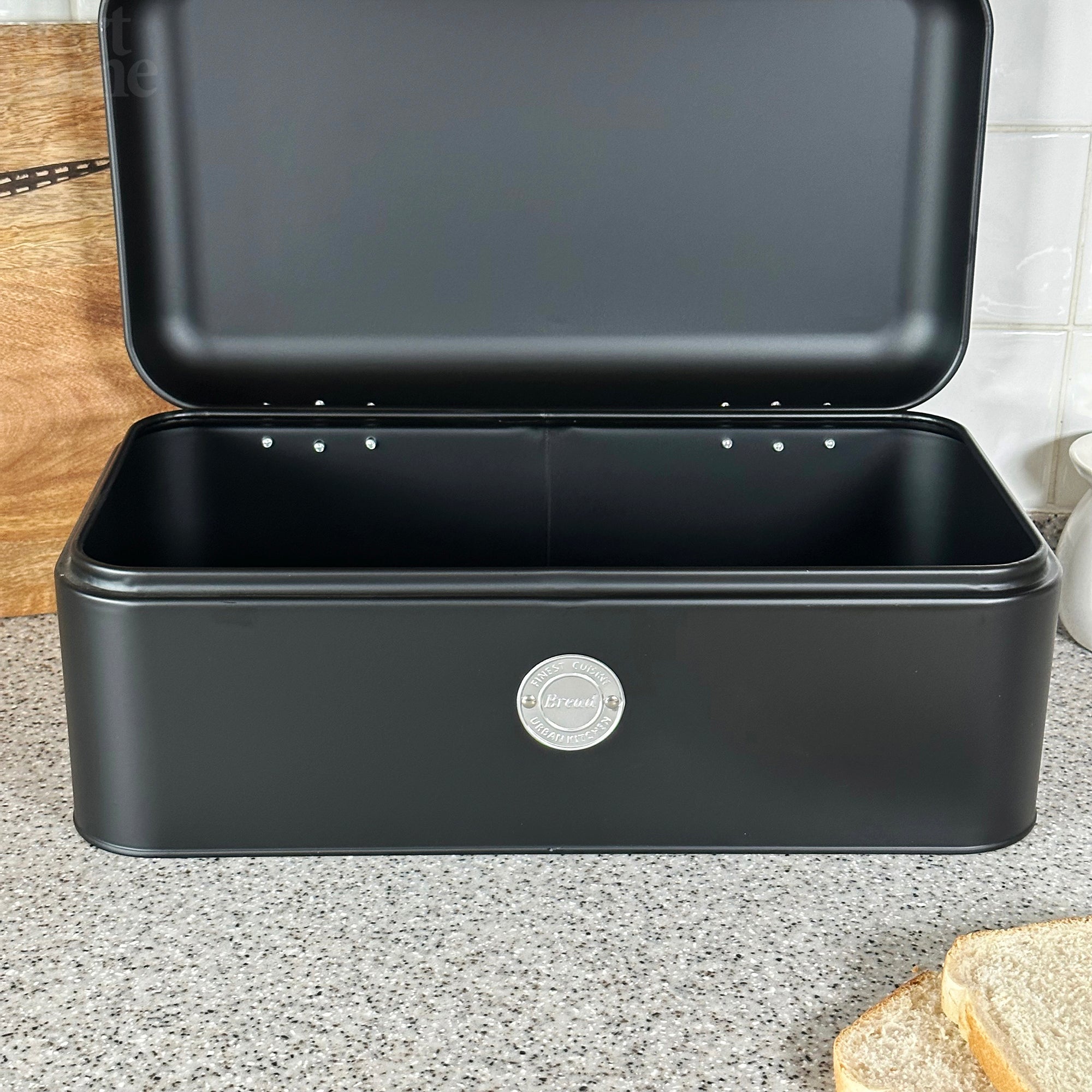 Matt Black Bread Bin