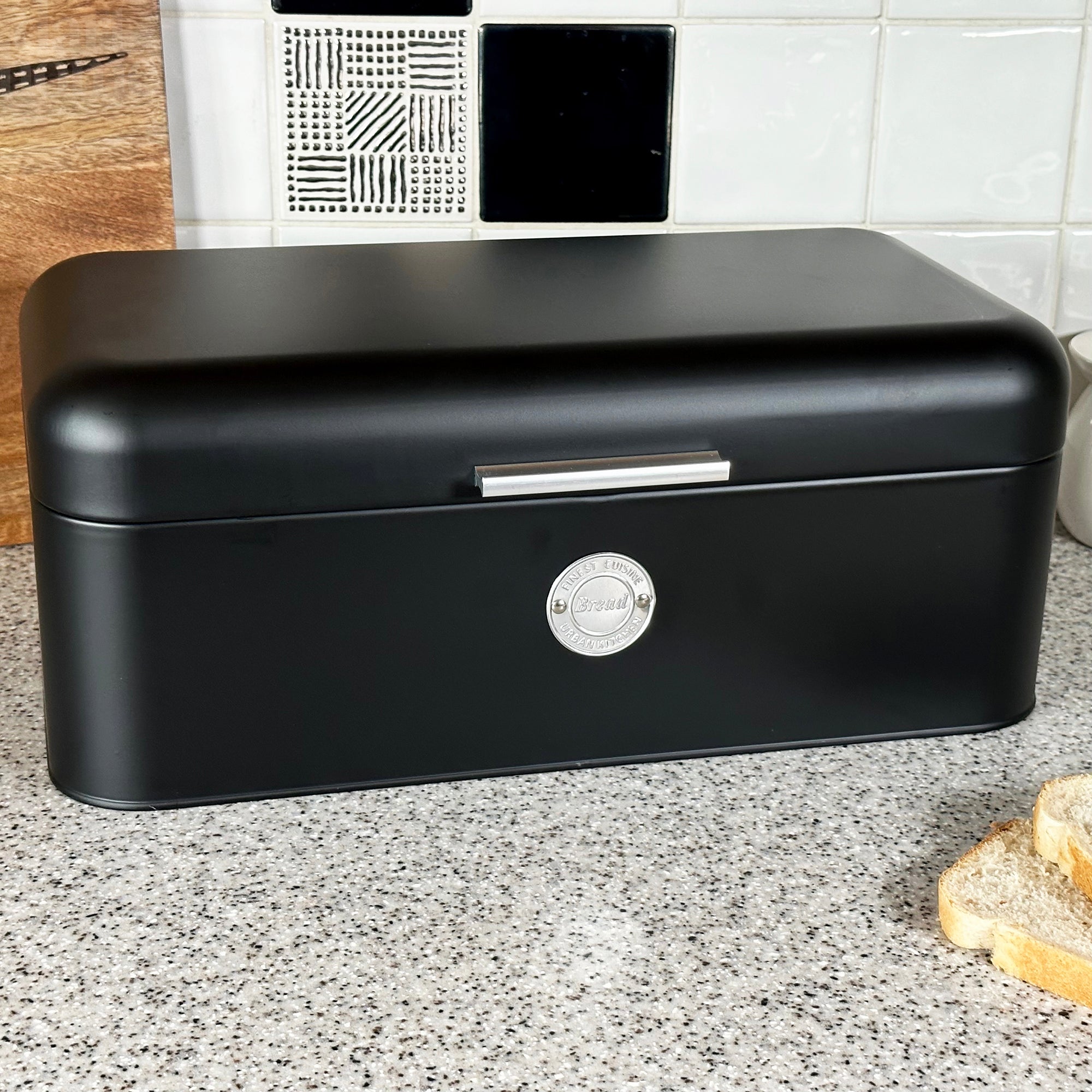 Matt Black Bread Bin