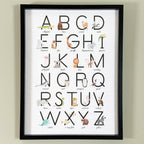 Animal Alphabet Learning Framed Print