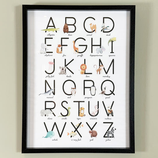 Animal Alphabet Learning Framed Print