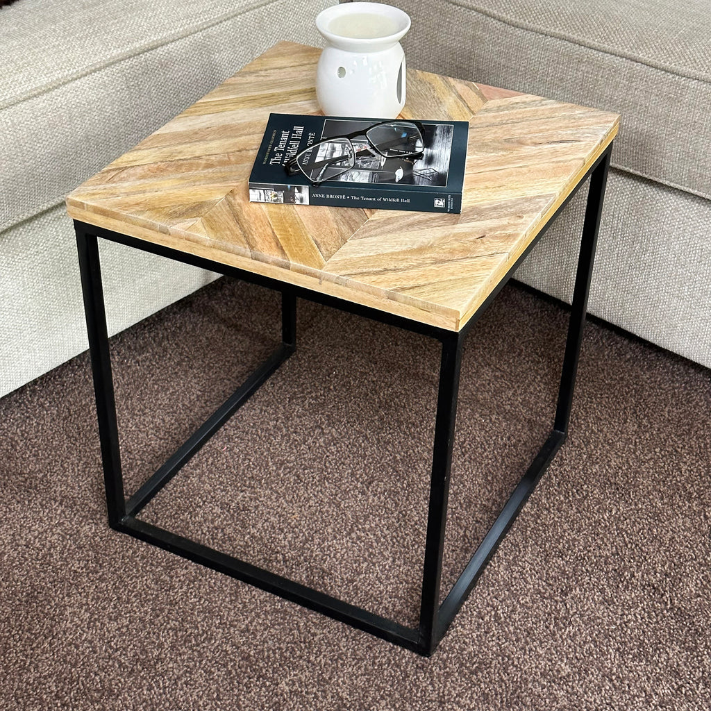 Set Of 3 Herringbone Nesting Side Tables