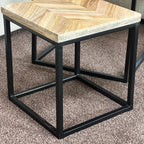 Set Of 3 Herringbone Nesting Side Tables