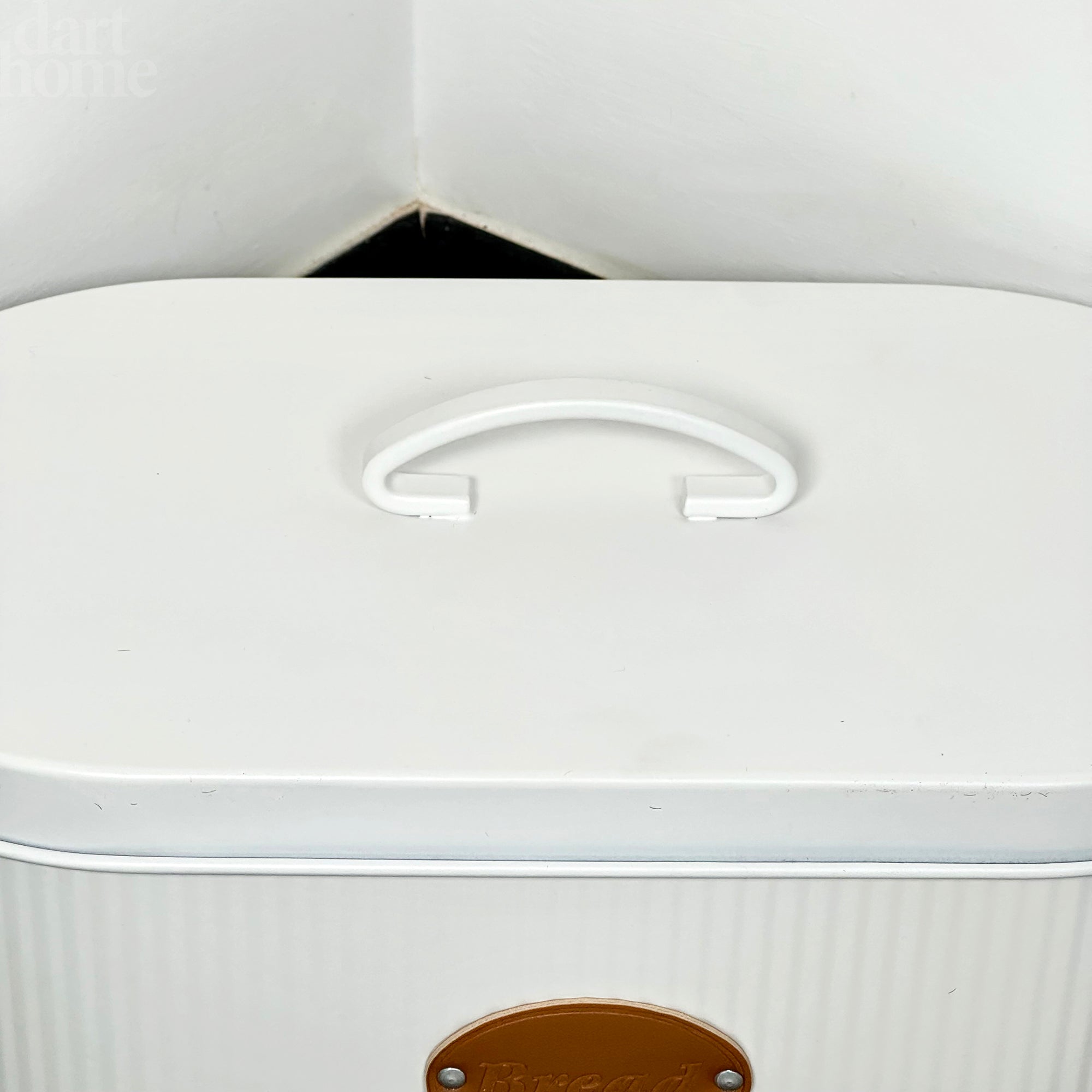 White Ribbed Bread Bin