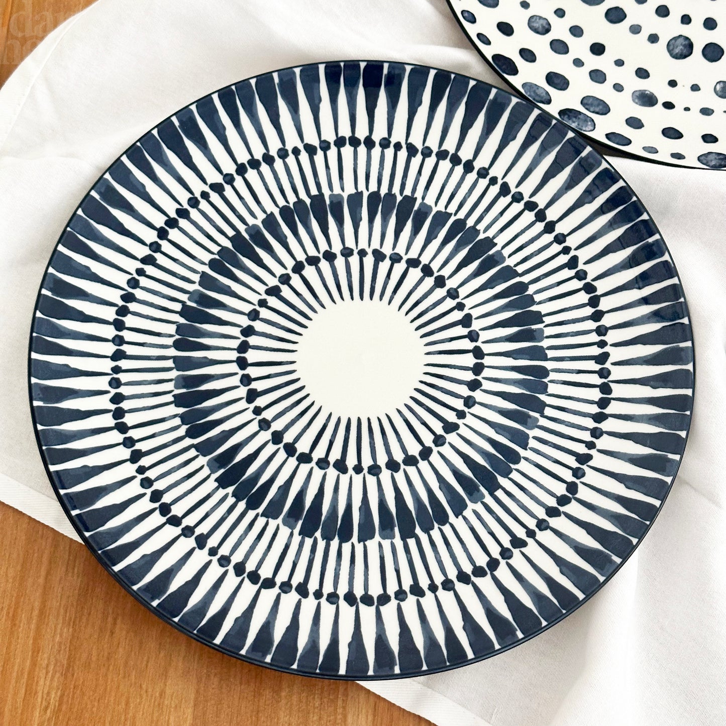 6 Piece Mediterranean Dinner Plate Set 27cm