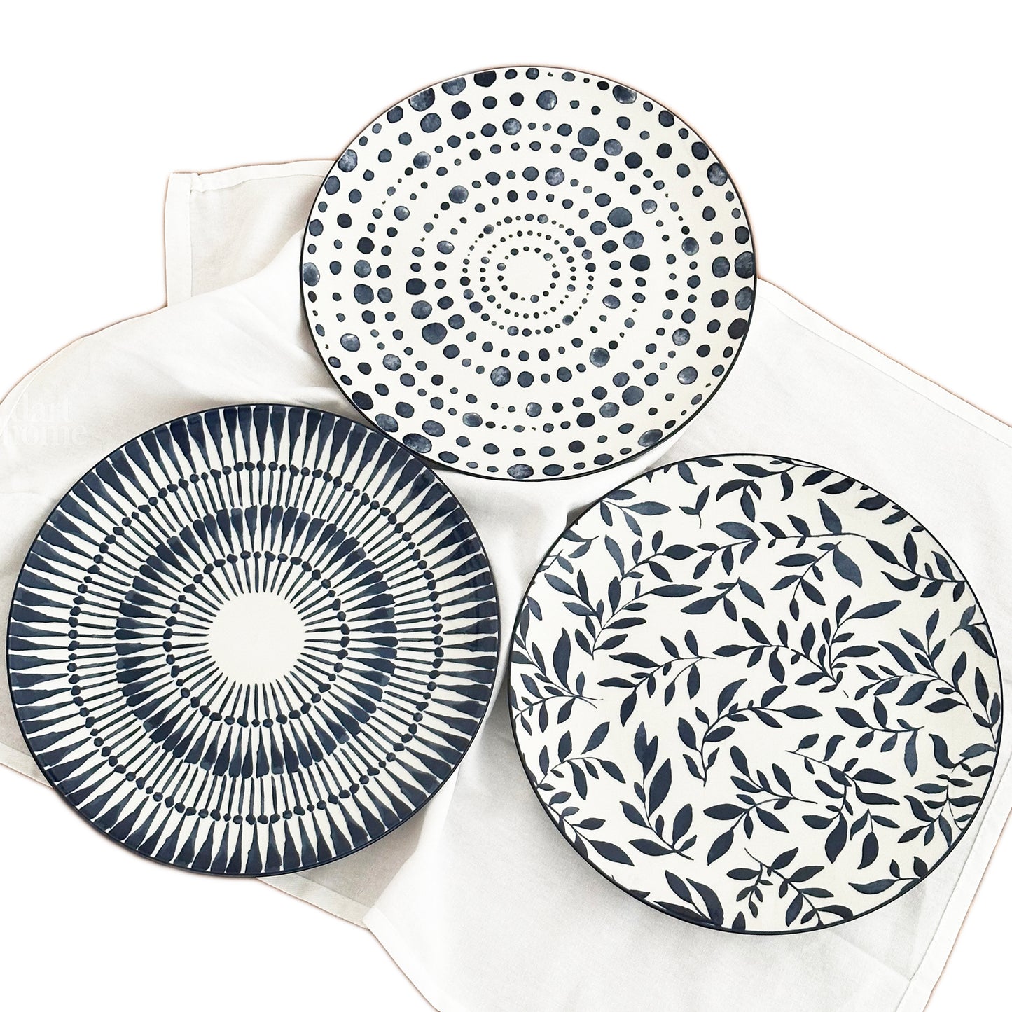 6 Piece Mediterranean Dinner Plate Set 27cm