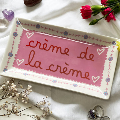 Pink Creme De La Creme Trinket Dish