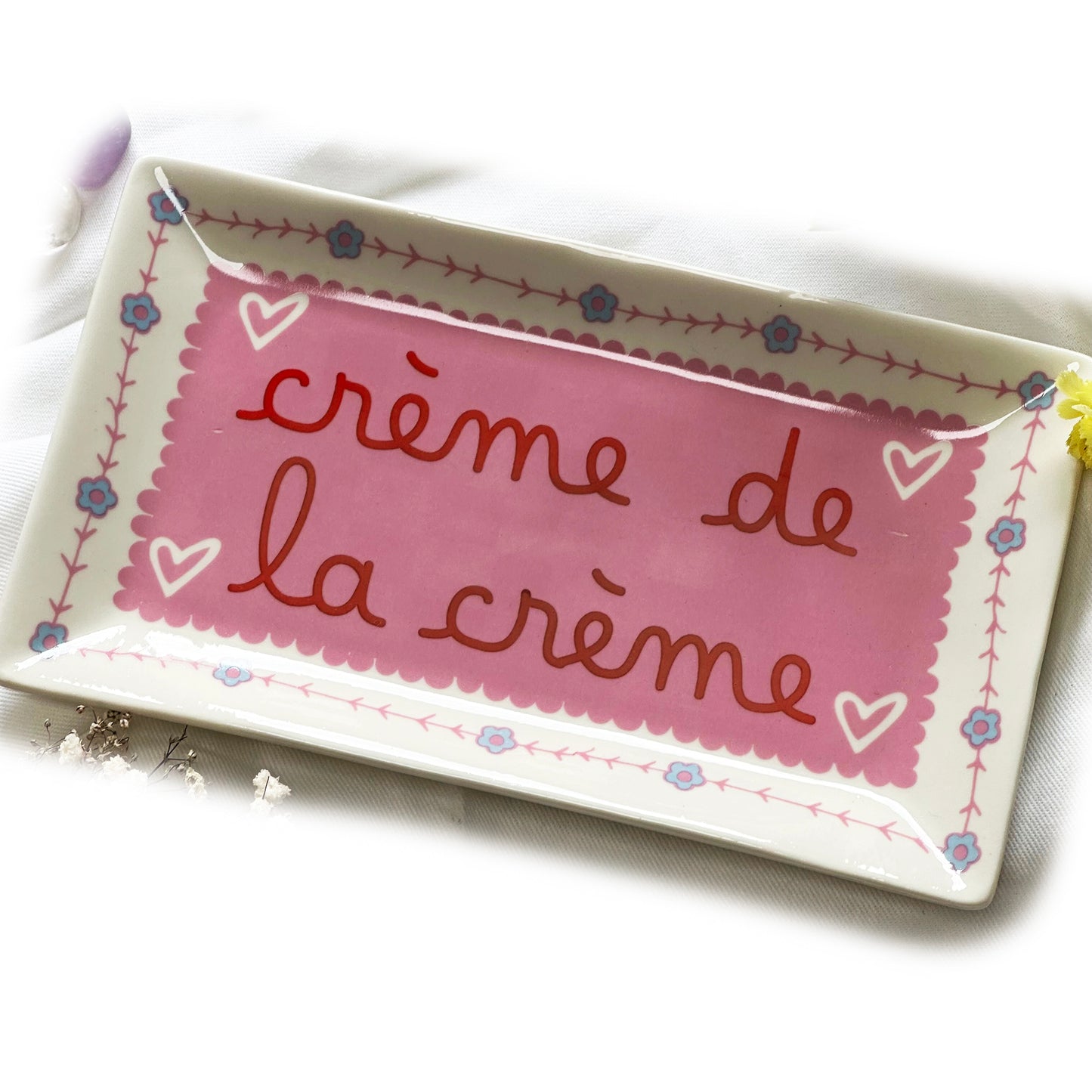 Pink Creme De La Creme Trinket Dish