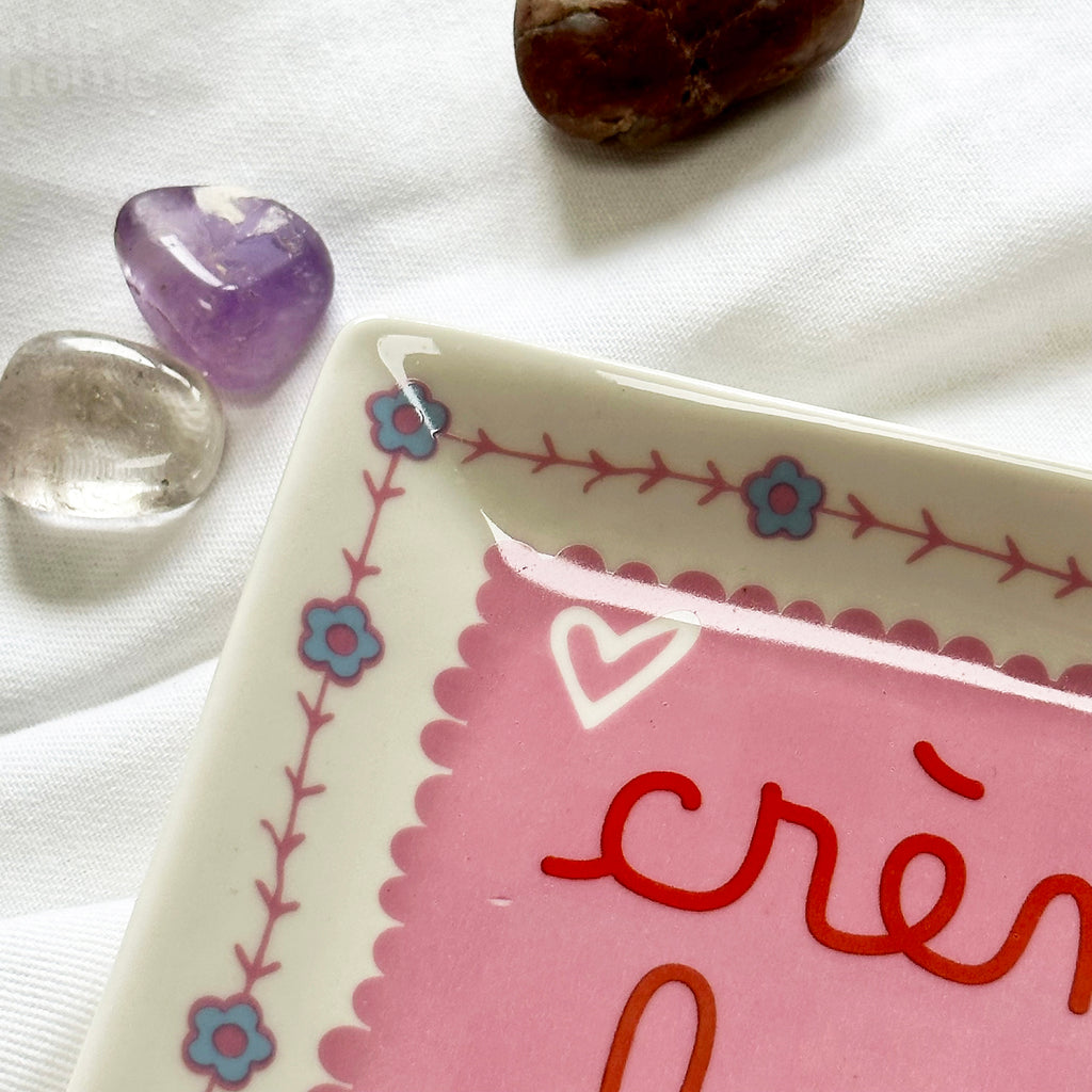 Pink Creme De La Creme Trinket Dish