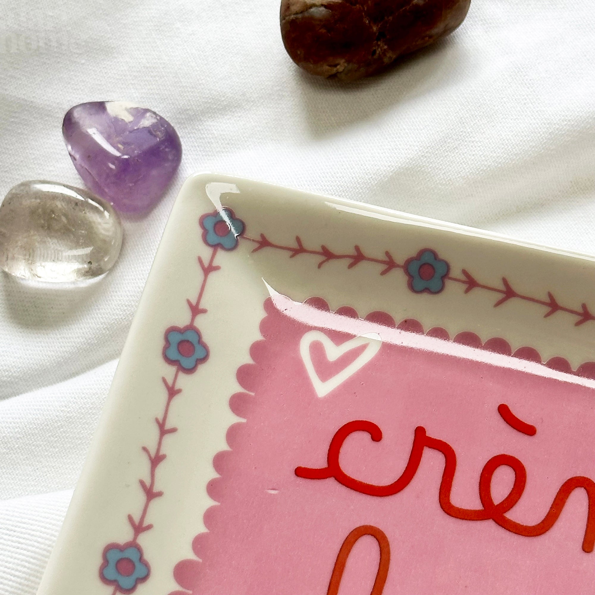 Pink Creme De La Creme Trinket Dish