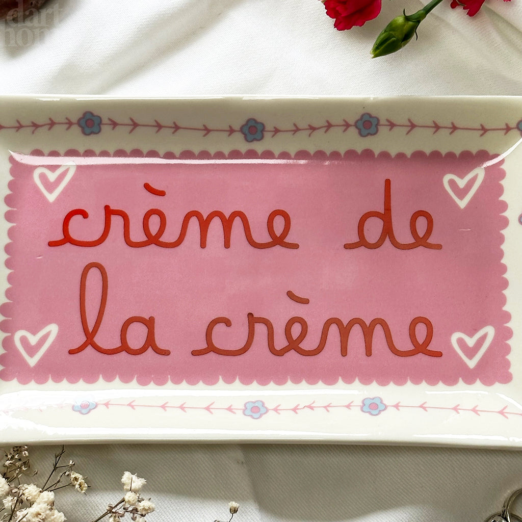 Pink Creme De La Creme Trinket Dish