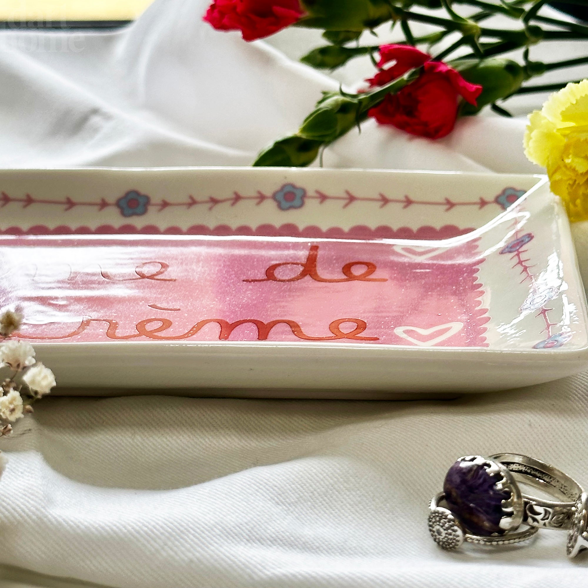 Pink Creme De La Creme Trinket Dish