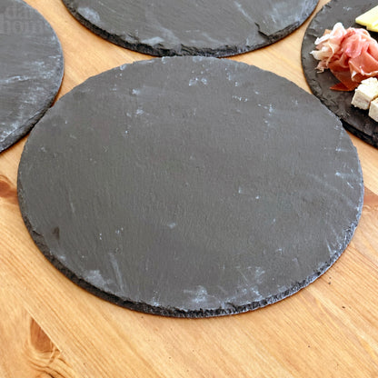 30cm Round Slate Serving Plate Set Of 4