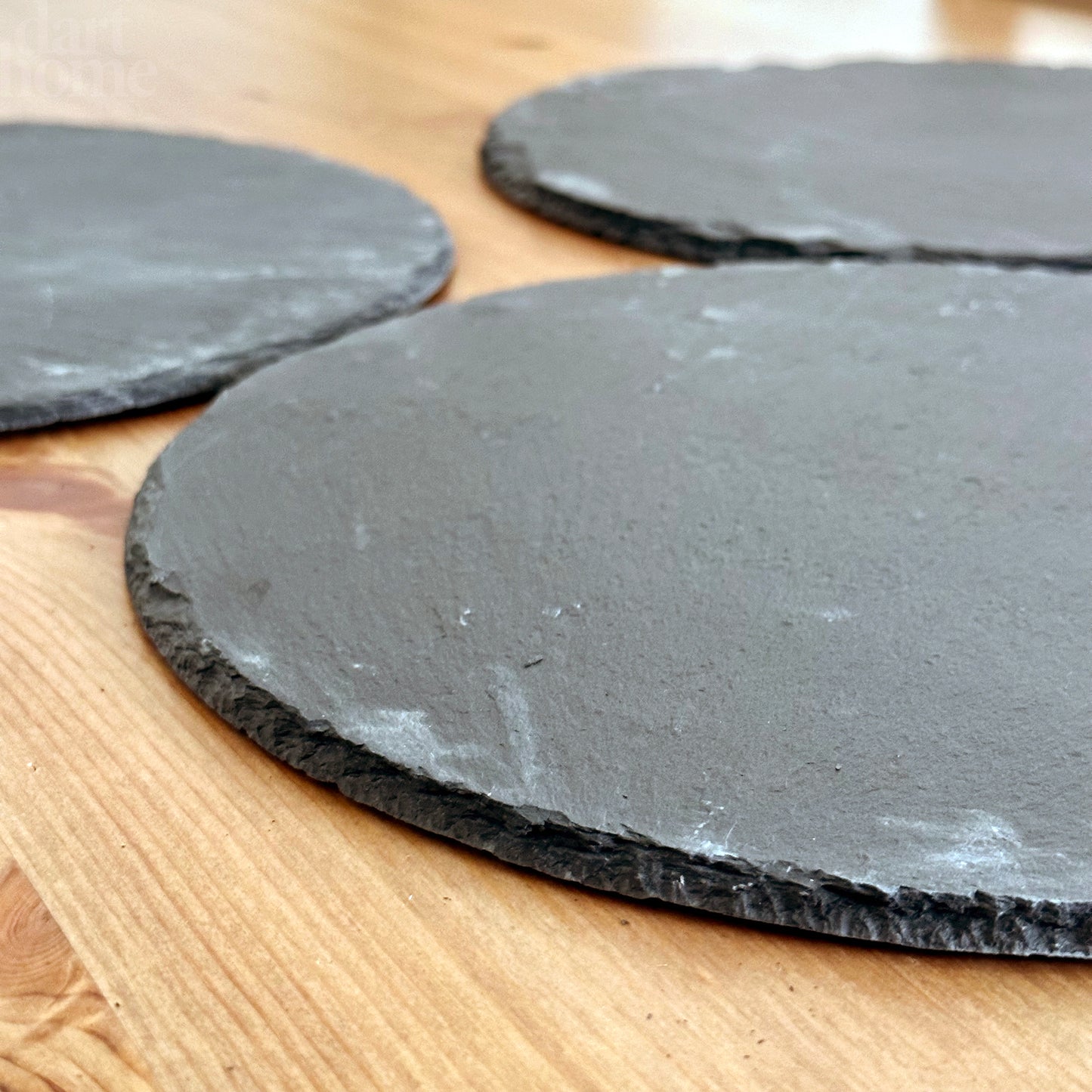 30cm Round Slate Serving Plate Set Of 4