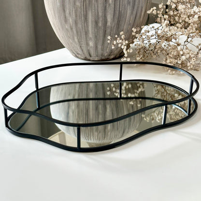 Black Pebble Mirror Tray - Style A