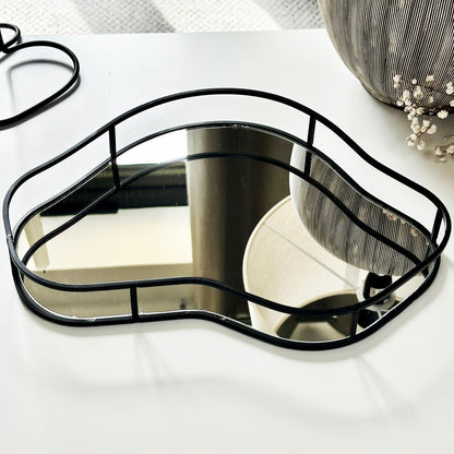 Black Pebble Mirror Tray - Style B