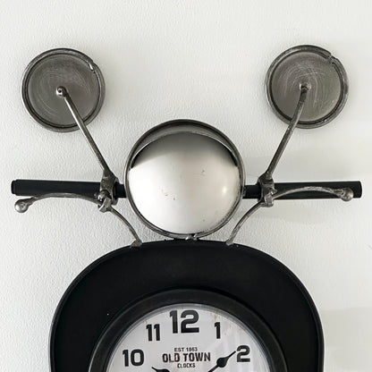 Black Scooter Wall Clock