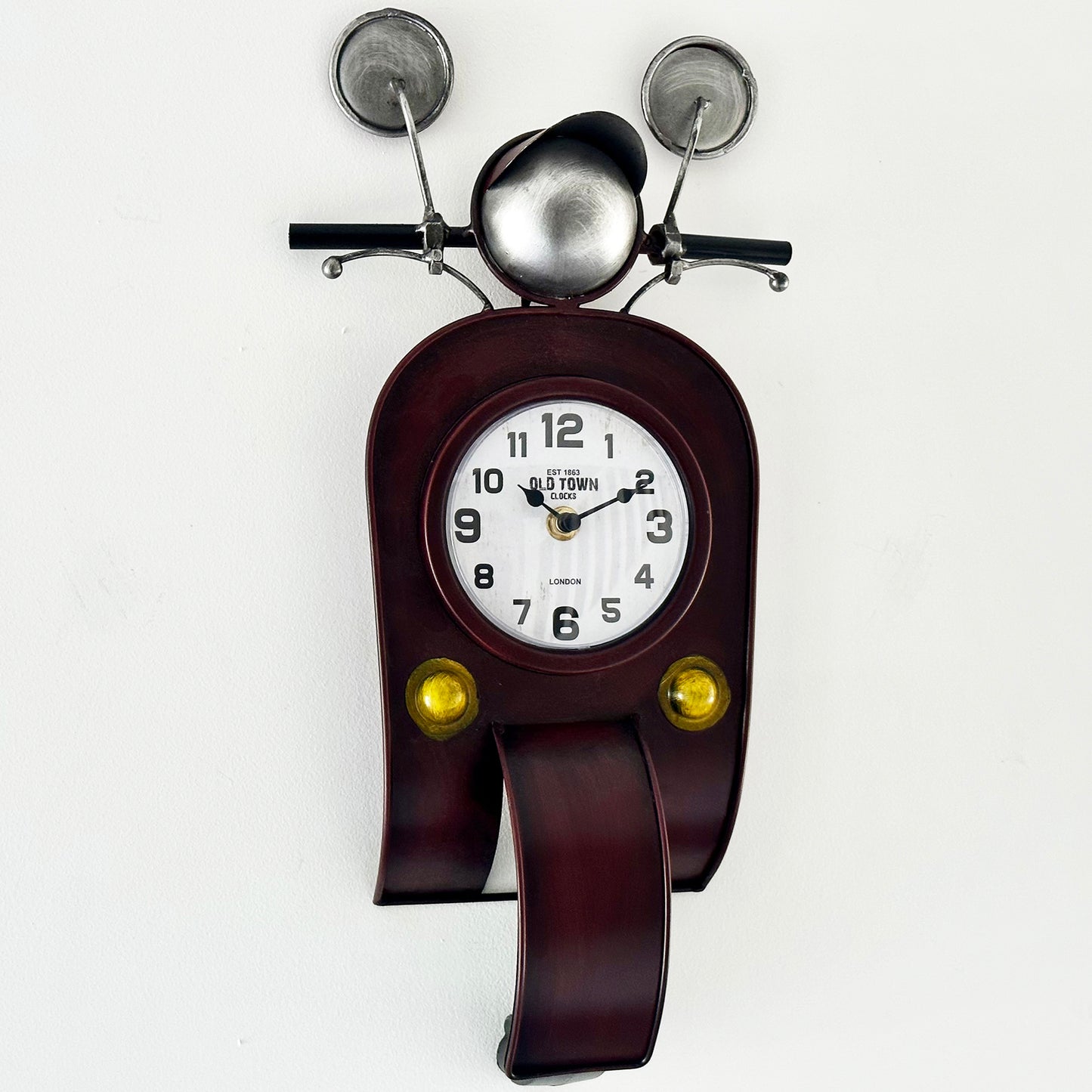 Red Scooter Wall Clock