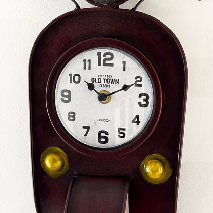 Red Scooter Wall Clock