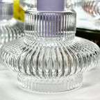 Double Sided Glass Candlestick Holder Set Of 4