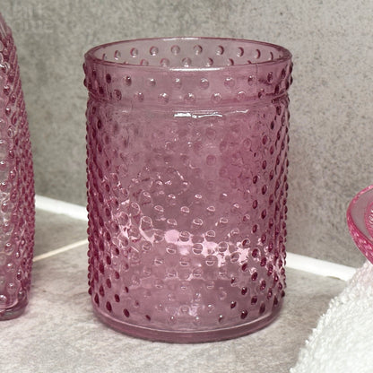 3pc Pink Bobble Bathroom Set