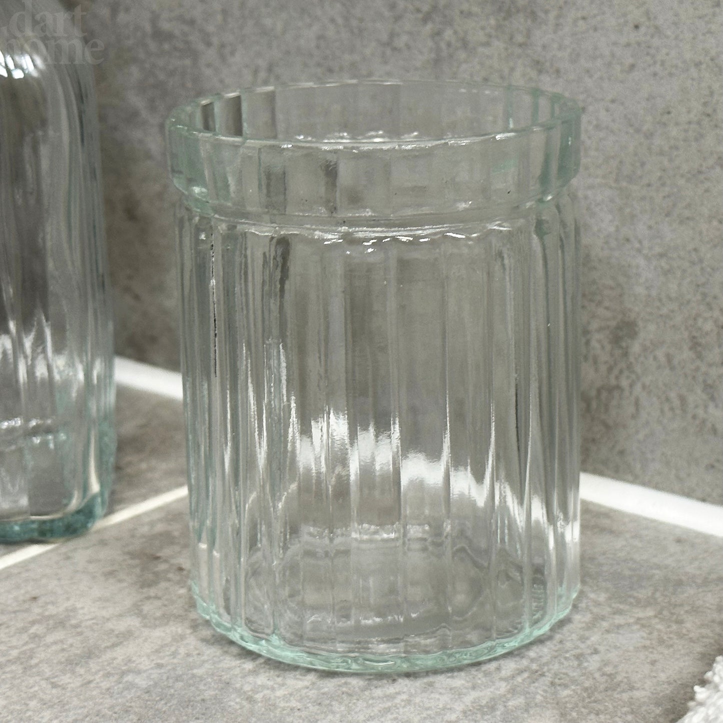 3pc Clear Ribbed Bathroom Set