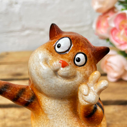 Ginger Fat Selfie Cat Ornament