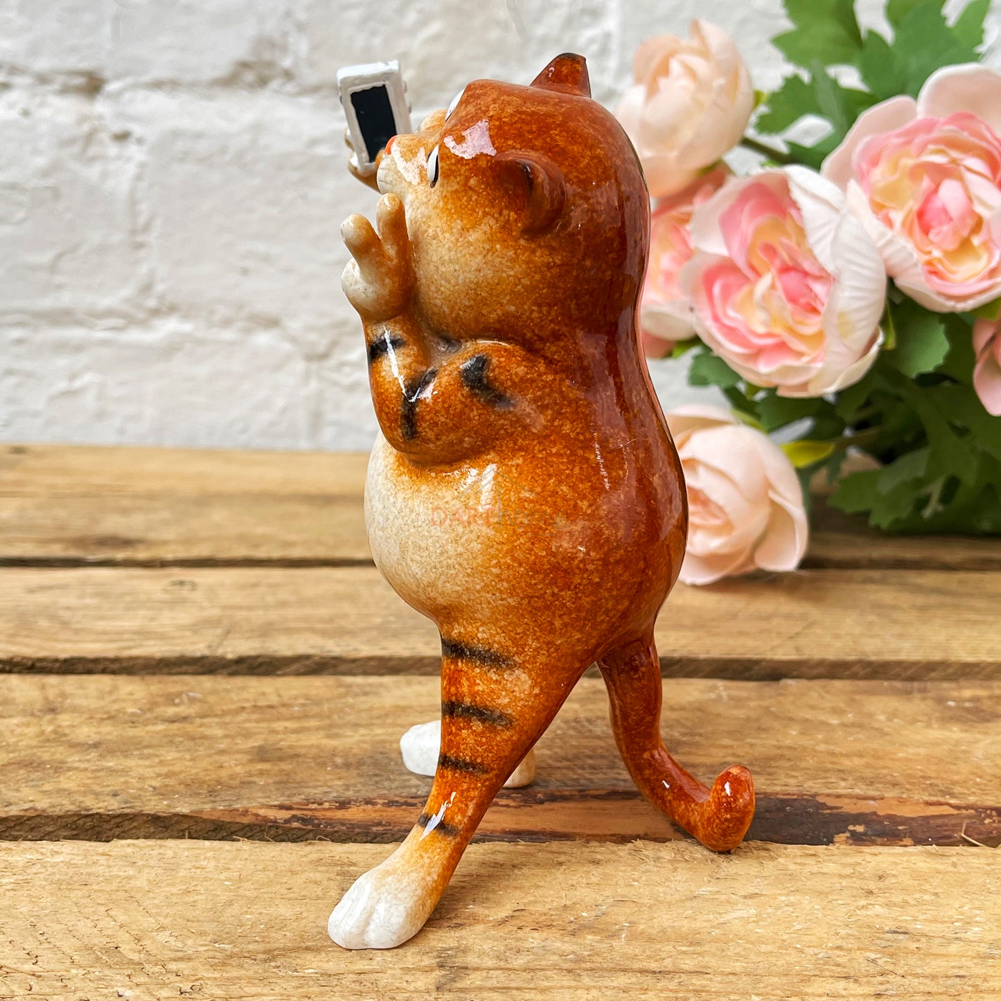 Ginger Fat Selfie Cat Ornament