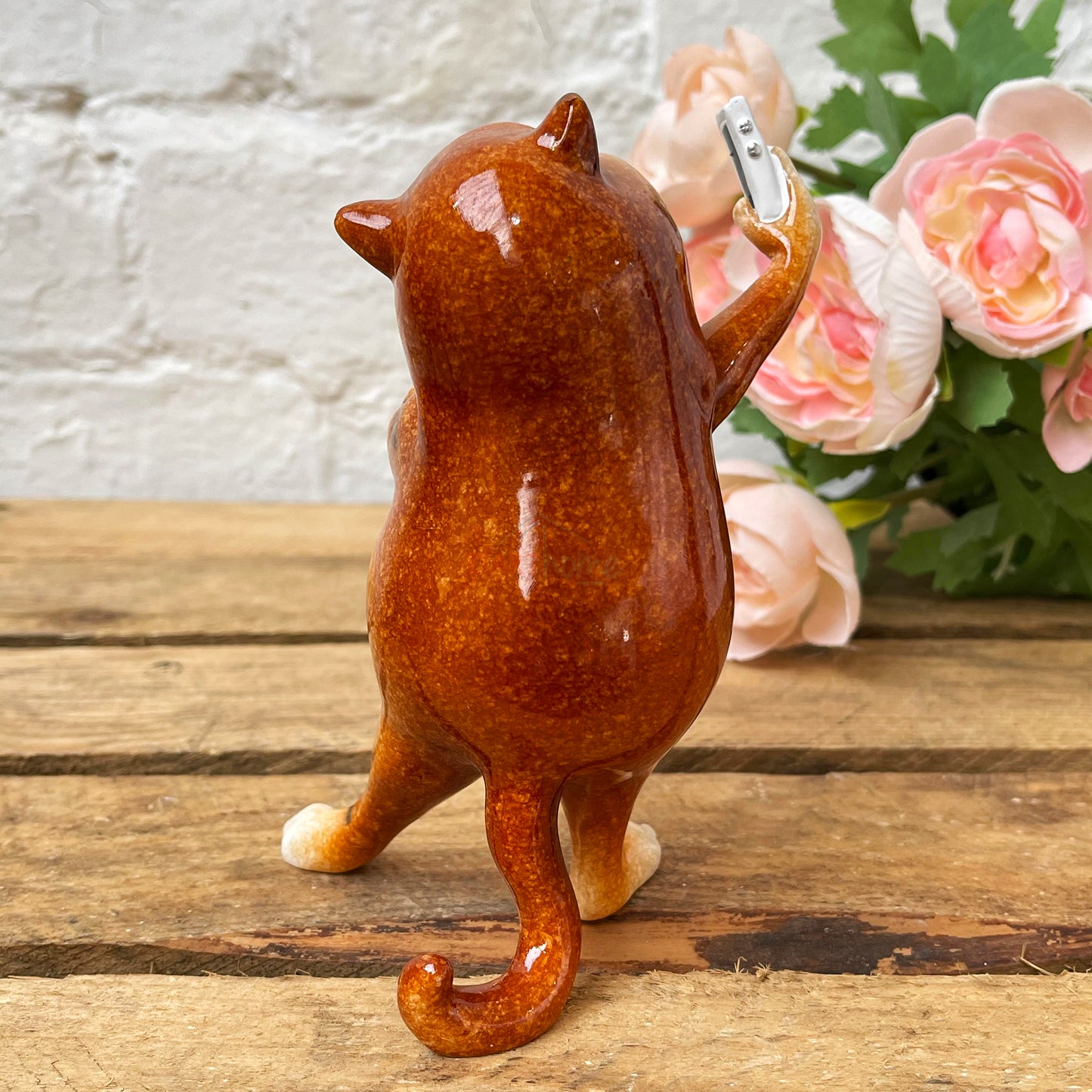 Ginger Fat Selfie Cat Ornament