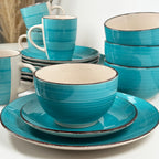 Blue Swirl 16 Piece Dinner Set