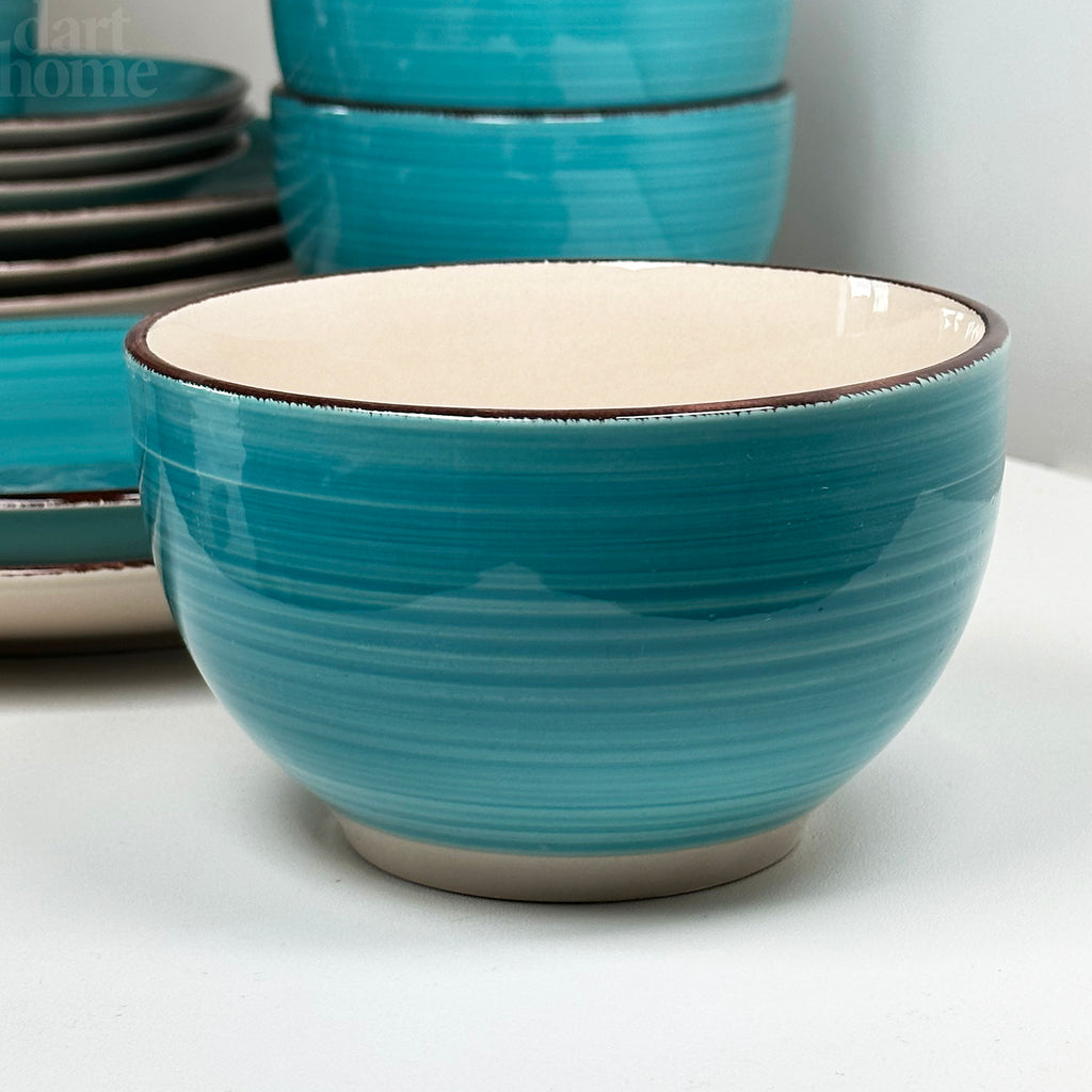 Blue Swirl 16 Piece Dinner Set