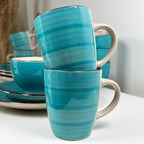Blue Swirl 16 Piece Dinner Set