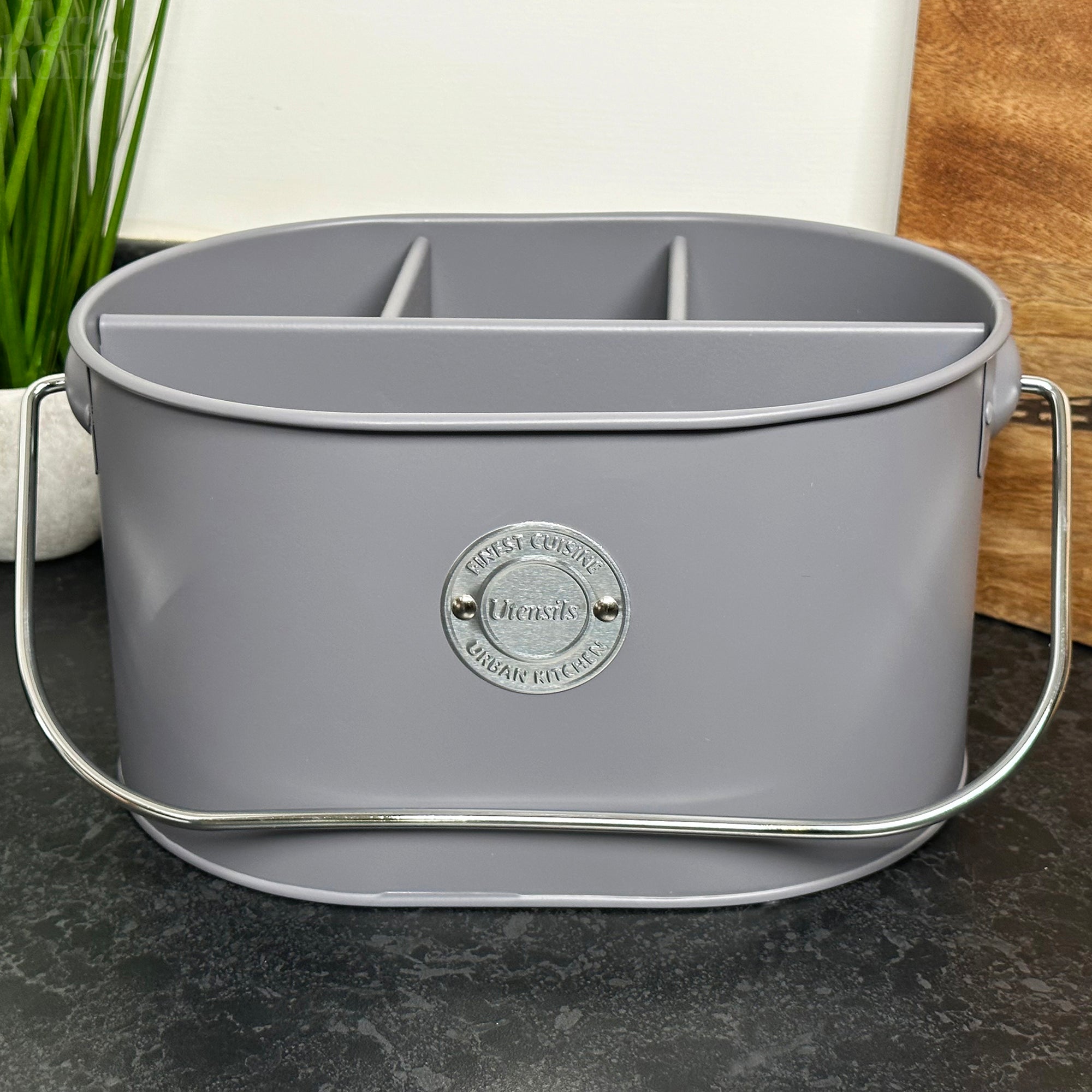 Grey 4 Compartment Table Caddy