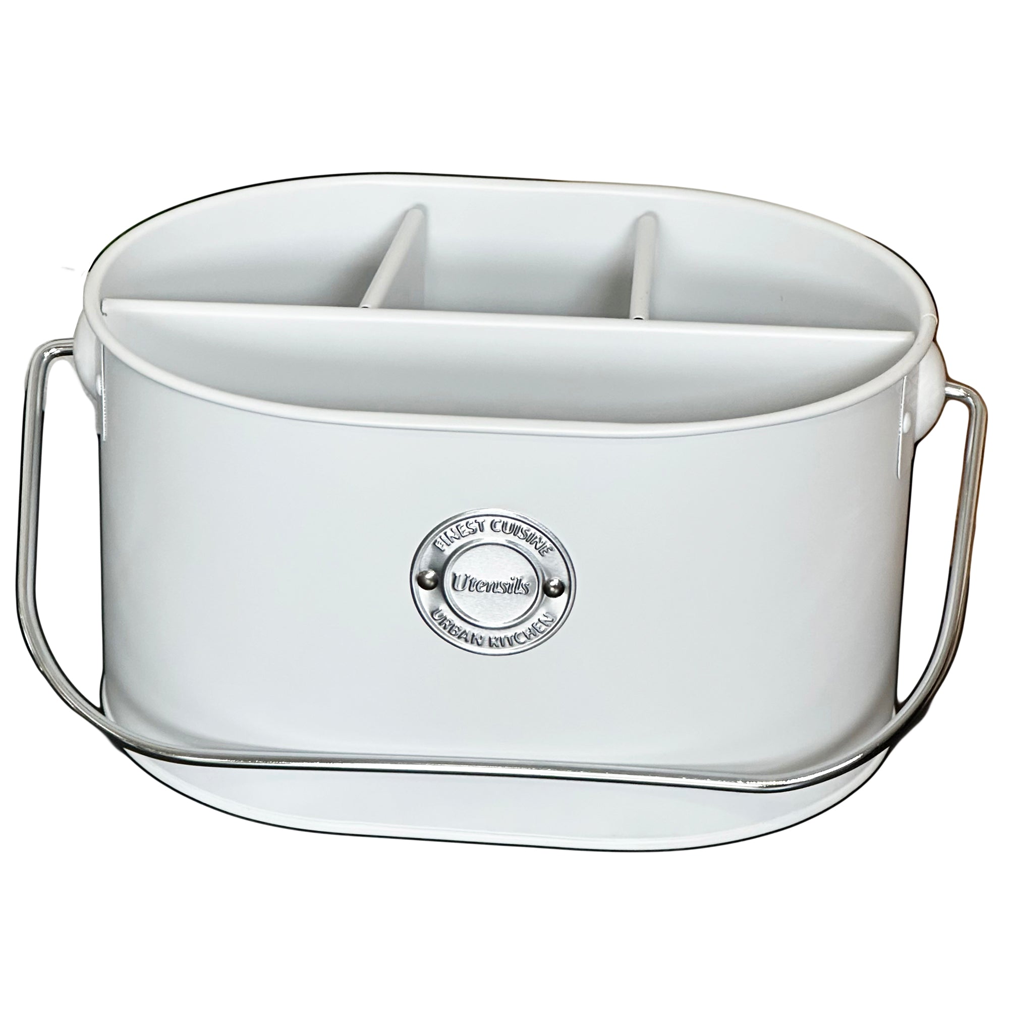 Weißer Tisch-Caddy mit 4 Fächern